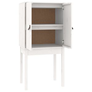 vidaXL Visoka komoda bijela 60 x 40 x 120 cm od masivne borovine