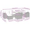 vidaXL 8-dijelni set vrtnih sofa od poliratana s jastucima bež