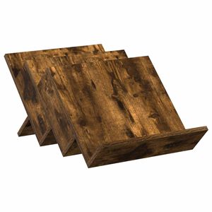 vidaXL Polica za časopise s policom Dimljeni hrast 53 x 40 x 28,5 cm