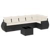 vidaXL 7-dijelni set vrtnih sofa od poliratana s jastucima crni