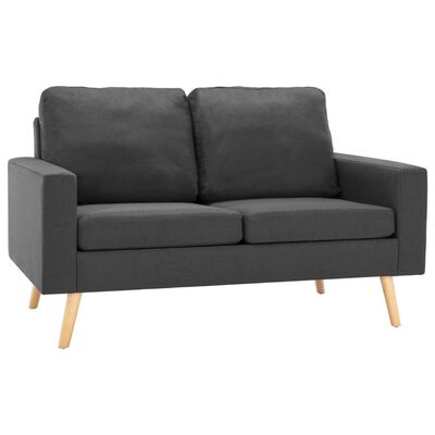 vidaXL 2-dijelni set sofa od tkanine tamnosivi