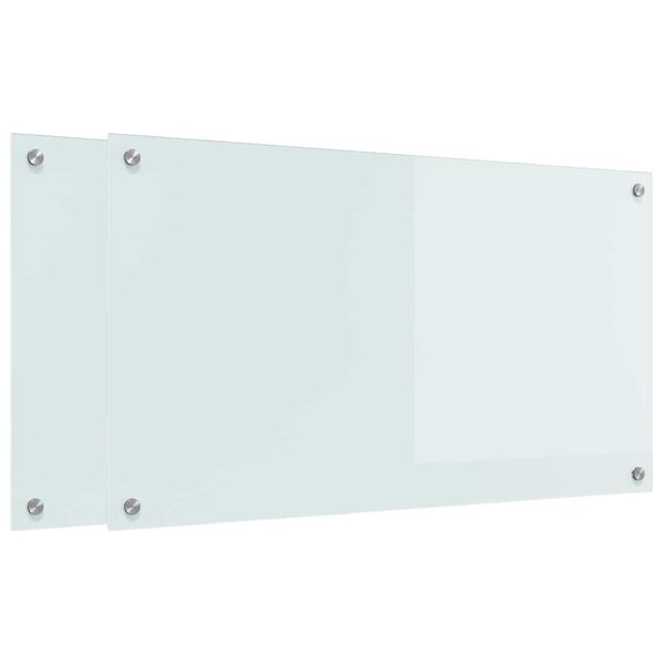 vidaXL Kuhinjski za&scaron;tita 2 pcs Bijelo 90 x 50 cm