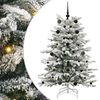 vidaXL Umjetno božićno drvce s nogom Bijelo 150 cm PE i PVC