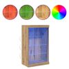 vidaXL LED komoda Umjetnički hrast 60,5 x 37 x 100 cm