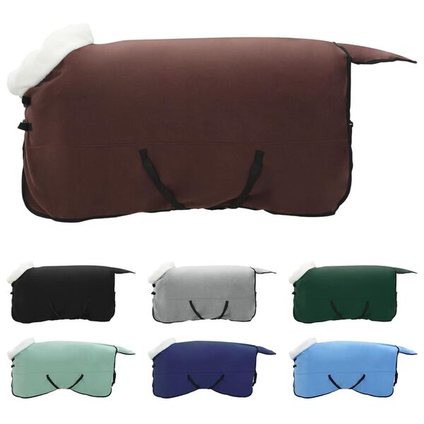 vidaXL Pokrivač za konje Puni tamnosmeđi 145 cm Polartec