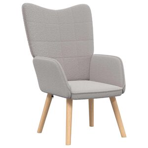 vidaXL fotelja Svijetlo siva 62 x 67 x 95,5 cm Sherpa Tkanina