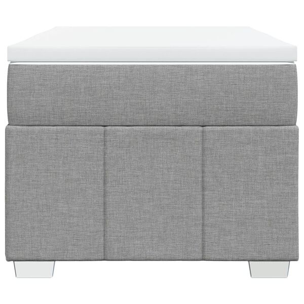 vidaXL Box spring krevet s madracem svjetlosivi 90x190 cm od tkanine