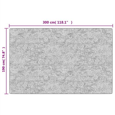 vidaXL Perivi tepih 190 x 300 cm sivi protuklizni