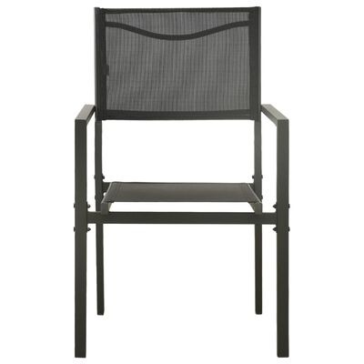 vidaXL Vrtne stolice 4 kom od tekstilena i čelika crne i antracit