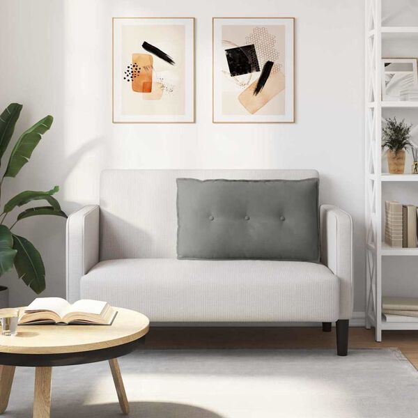 vidaXL Jastuk za leđa Tamno siva 80 x 50 cm Mikrofiber tkanina