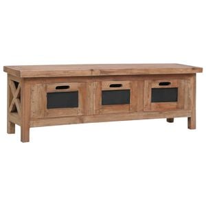 vidaXL TV ormarić s 3 ladice 120x30x40 cm od masivnog drva mahagonija