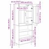 vidaXL Highboard Umjetnički hrast 69,5 x 34 x 180 cm