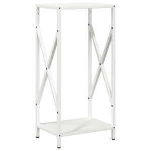vidaXL Stalak za drva bijeli 34x25x70 cm Hladno valjani čelik