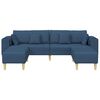 vidaXL Sofa s jastukom 3 pcs Plava tkanina