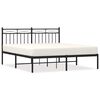 vidaXL Metalni okvir za krevet s uzglavljem crni 150x200 cm