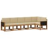 vidaXL Set vanjskih sofa s jastukom 6 pcs Prirodna i bež Poliester