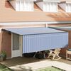 vidaXL Skrovita tenda Plava i bijela 400 &times; 300 cm Poliester i aluminij