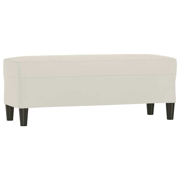 vidaXL Klupa krem 100 x 35 x 41 cm baršunasta