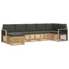 vidaXL Set vanjskih sofa 7 pcs Bijela i antracit