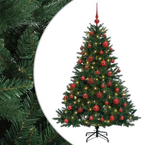 vidaXL Umjetno božićno drvce s kuglicom 120 cm 150 LED lampica