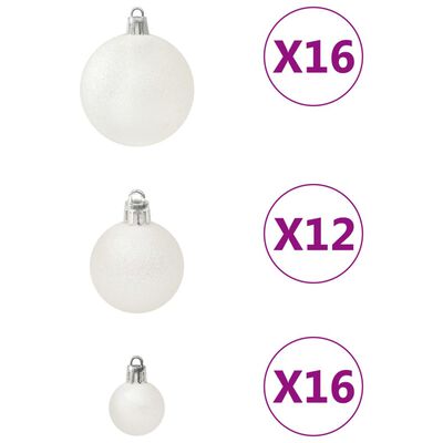 vidaXL Set od 100 božićnih kuglica bijeli