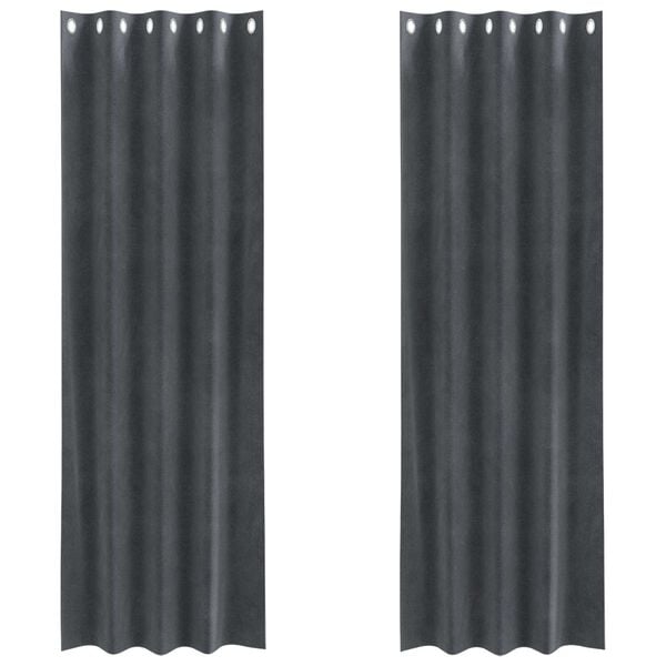 vidaXL Zavjese za zamračivanje 2 pcs Svijetlo siva 140 x 225 cm Bar&scaron;un