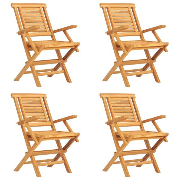 vidaXL 5-dijelni vrtni blagovaonski set od masivne tikovine