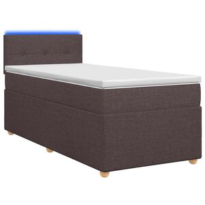 vidaXL Boxspring krevet s madracem Tamno smeđa 80 x 200 cm Tkanina
