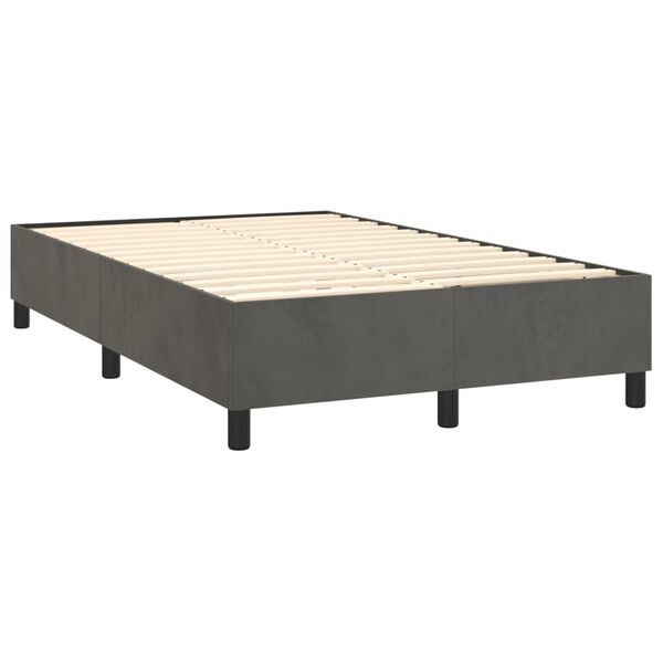 vidaXL Box spring krevet s madracem tamnosivi 120 x 200 cm bar&scaron;unasti
