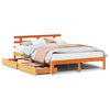 vidaXL Okvir kreveta s ladicama bez madraca vosak smeđi 120x190 cm