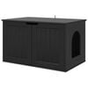 vidaXL Mačja Kuća Crna 85 x 55 x 50,5 cm Konstruirano drvo