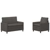 vidaXL Set sofe 2 pcs Tamnosiva Tkanina