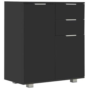 vidaXL Komoda visoki sjaj crna 71x35x80 cm od konstruiranog drva