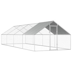 vidaXL Vanjski kavez za koko&scaron;i od pocinčanog čelika 2,75 x 8 x 1,92 m
