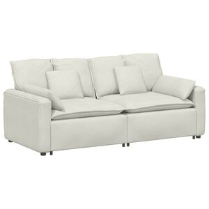 vidaXL Modularna sofa s jastucima krem boje