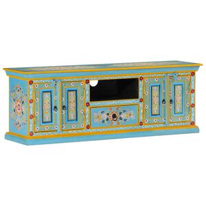 vidaXL TV ormarić plavi 110 x 30 x 40 cm od masivnog drva manga