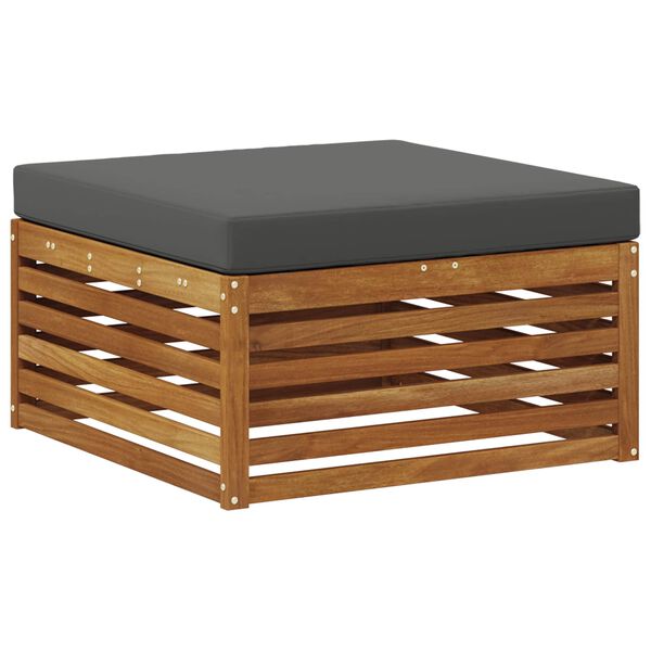 vidaXL Set vanjskih sofa s jastukom 5 pcs Prirodna i antracit