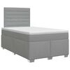 vidaXL Boxspring krevet s madracem Svjetlosiva 120 x 190 cm Tkanina
