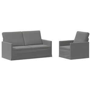 vidaXL Set sofe 2 pcs Tamnosiva Bar&scaron;un