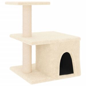 vidaXL Penjalica za mačke sa stupovima za grebanje krem 48 cm
