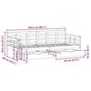 vidaXL Dnevni krevet s ladicama bez madraca 80x200 cm masivno drvo