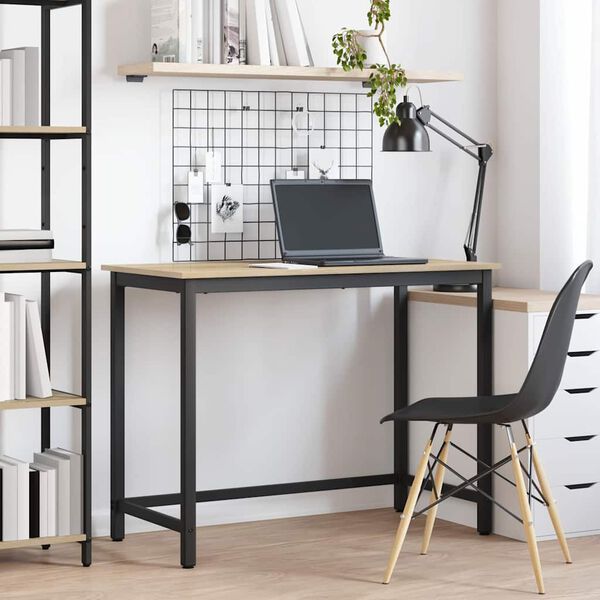 vidaXL stol Sonoma hrast 80 x 50 x 76,5 cm Inženjerska drva i čelik