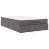 vidaXL Okvir kreveta s madracem s madracem 2 pcs Siva PVC