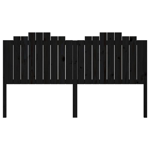vidaXL Uzglavlje za krevet crno 186 x 4 x 110 cm od masivne borovine