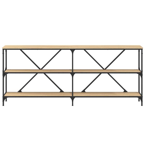 vidaXL Konzolni stol boja hrasta sonome 180x30x75 cm od drva i željeza