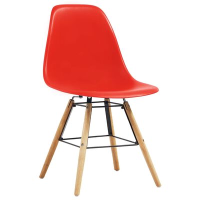 vidaXL Blagovaonske stolice od plastike 4 kom crvene