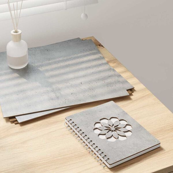 vidaXL Dekor Paneli 50 pcs Betonski sivi 30 x 30 x 0.27 cm