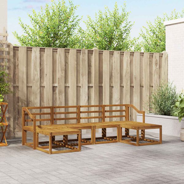 vidaXL Set vanjskih sofa 6 pcs Prirodna Konstruirano drvo