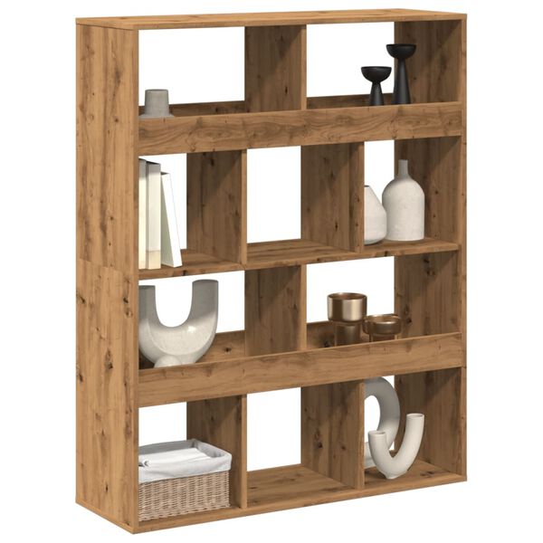 vidaXL Sobna pregrada boja hrasta 100x33x125,5 cm konstruirano drvo