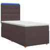 vidaXL Boxspring krevet s madracem Tamno smeđa 90 x 190 cm Tkanina